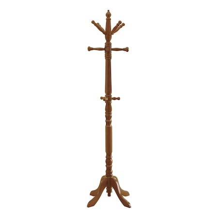 MONARCH SPECIALTIES Coat Rack, Hall Tree, Free Standing, 11 Hooks, Entryway, 73"H, Bedroom, Wood, Brown, Transitional I 2012